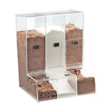 Supermarket Candy&Food Storage Box Bins Top Load 3 Slots Clear Acrylic Bulk Food Dispenser